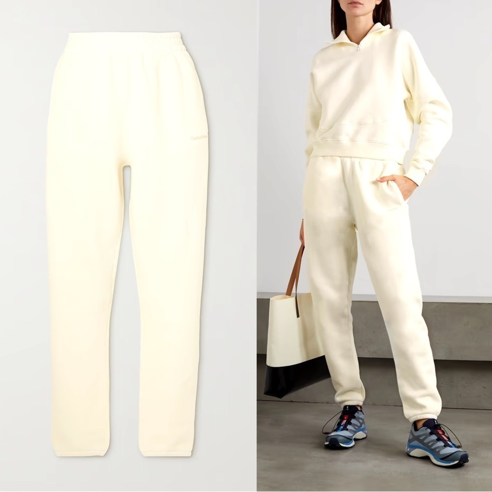 Outdoor Voices • Nimbus Sweatpant jogger pants Vanilla organic cotton terry knit - Picture 1 of 14